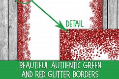 Christmas Stationery - Glitter Borders - Digital Paper Product Image 3