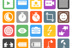 100 Photography &amp; Picture Filled Round Corner Icons Product Image 2