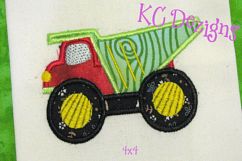 Dump Truck Machine Applique Embroidery Design Product Image 3
