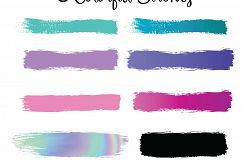 Unicorn Brush Strokes Clipart Pack Product Image 2