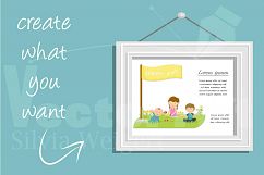 Happy Kids with Banner SVG - Print and Cut Files for Crafter Product Image 4