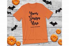Halloween Orange T-Shirt Mock Up, Fall Bella Canvas 3001 Product Image 1