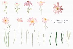 Watercolor Floral Clipart - Daisy Belle Product Image 3
