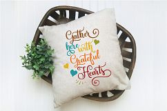 Gather Here with Grateful Hearts SVG - Fall SVG Cut File DXF Product Image 4