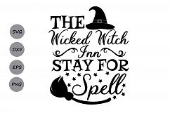 Wicked Witch Inn svg, Halloween svg, witch svg, spooky svg. Product Image 1