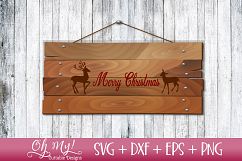 Merry Christmas Reindeer - SVG DXF EPS PNG Product Image 2