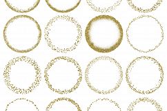 Gold Glitter Frames and Borders PNG Clipart Bundle Product Image 3