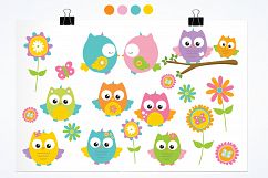 Summer Owls graphics and illustrations Product Image 2