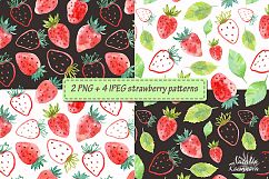 Strawberry watercolor design Product Image 3
