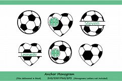 Soccer svg, Soccer Ball Svg, Soccer Monogram Svg, Soccer Mom Svg, Soccer Ball Monogram, Soccer silhouette, Cricut Files, svg, dxf, eps, png. Product Image 1