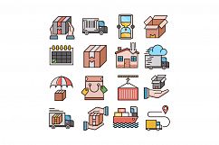 Delivery icons set Product Image 1
