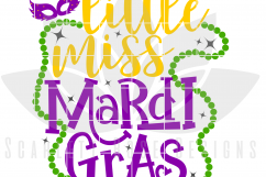 Little Miss Mardi Gras SVG Product Image 2