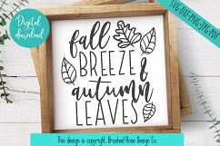 fall svg, farmhouse svg, fall breeze and autumn leaves, svg Product Image 2