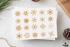 Golden Flecked Snowflakes Product Image 2