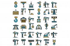 Crane icons vector flat Product Image 1