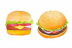 Fast Food Watercolor Set Product Image 6