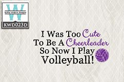 Volleyball Cutting Files KWD023D Product Image 1