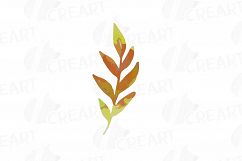 Autumn leaves and branches watercolor clip art pack, png Product Image 11
