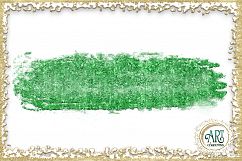 Green Shamrocks Clover Glitter Brush Strokes 24 PNG clipart Splashes  Product Image 8