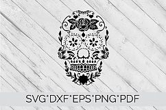 Sugar Skull Stencil SVG  Cutting File  Product Image 2