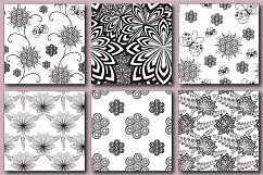 Floral Patterns, Black and white collection EPS + JPG Product Image 2