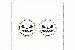 Scary Face ITH Halloween Feltie Embroidery Design Product Image 4