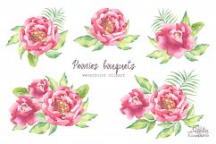 Watercolor Peonies set Product Image 4