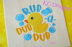 Rub A Dub Dub Machine Embroidery Design Product Image 3