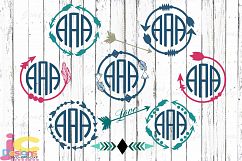 Boho Arrow SVG Monogram Frames Svg, Eps, Dxf, Png Product Image 2