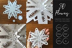 3D Flower SVG Cut Files - Flower SVG - Layered Flower DXF Product Image 9