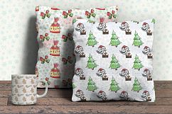 Christmas watercolor seamless patterns Product Image 6