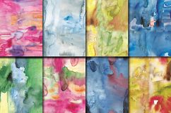 Colorful Watercolor Textures seamless digital paper pack Product Image 6