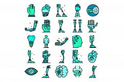 Artificial limbs icons vector flat Product Image 1