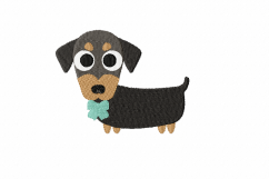 Dachshund PUPPY Embroidery Designs ~ Machine Embroidery Design in 2 sizes - Instant Download ~ How Much is that Doggie in the Window! Product Image 1