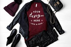 T-Shirt Mockup Mega Bundle Fall Winter Bella Canvas 3001 Product Image 15