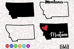 Montana Designs SVG - Montana cut files - Montana state svg - Montana outline - Cricut files - Silhouette files Product Image 1