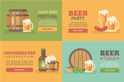 Oktoberfest beer festival banners and badges Product Image 4