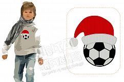 Soccer Santa Claus Machine Embroidery Design 3 Sizes Product Image 1
