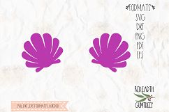 Mermaid tail and clam bra, scale in SVG, DXF, PNG,EPS format Product Image 2