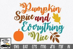 Pumpkin Spice SVG - Fall SVG Cut File - DXF EPS PNG JPG PDF Product Image 1