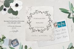 Ink calligraphy illustrations. Floral. Florigraphy Elegant. Product Image 2