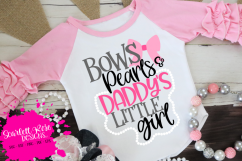 Bows Pearls and Daddy's Little Girl SVG Product Image 1