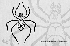 Spooky Spiders Hand-drawn Halloween Art Pack - Vector &amp; PSD Product Image 6