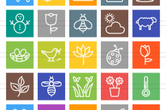 166 Nature &amp; Outdoor Line Multicolor B/G Icons Product Image 2
