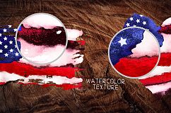 Old America. Watercolor Flag USA. Grunge elements. Product Image 9
