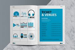 Music Festival Brochure &amp; Ticket | Indesign &amp; Photoshop Temp Product Image 12