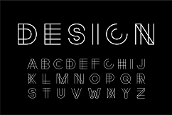 Linear designer creative font Product Image 1