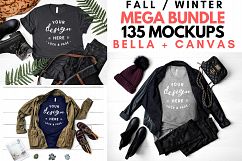 T-Shirt Mockup Mega Bundle Fall Winter Bella Canvas 3001 Product Image 1