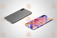 Apple iPhone X 3DCase design Mock-up Back Down View Product Image 1