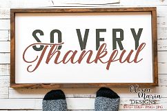 So Very Thankful SVG, Thanksgiving SVG, Fall PNG Product Image 1
